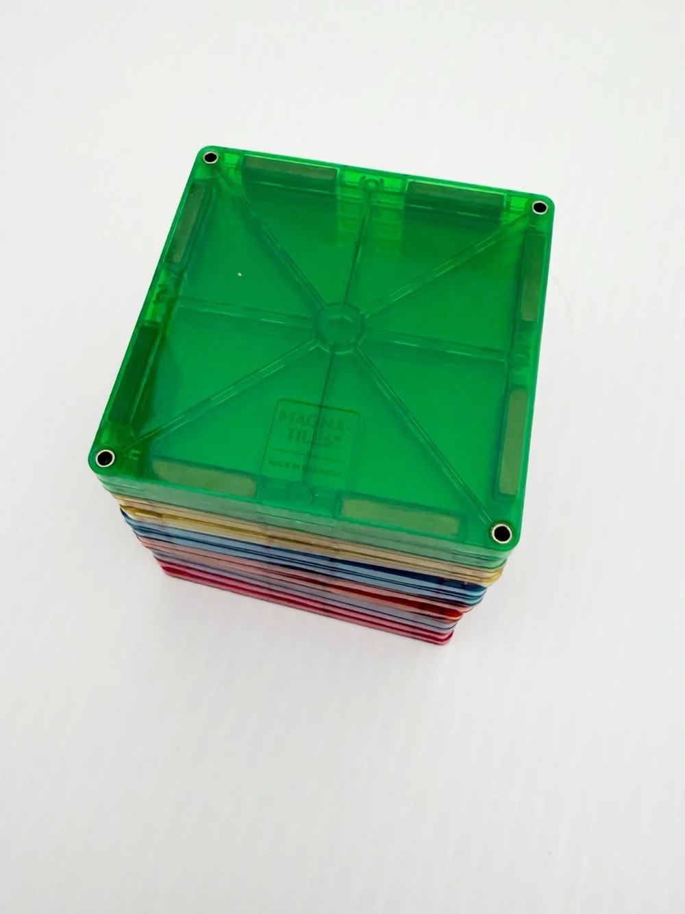 Genuine Magna-Tiles 62 Piece Lot Magnetic Building Blocks Square Triangle
